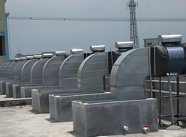 Zastosowanie serii RVE32 w systemie wentylatorów kotła